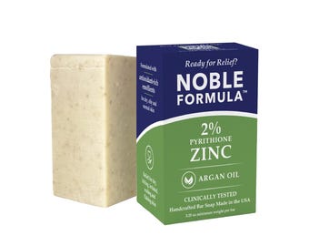 Noble Formula 2% Zinc Pyrithione Bar Soap with Argan Oil, 3.25oz
