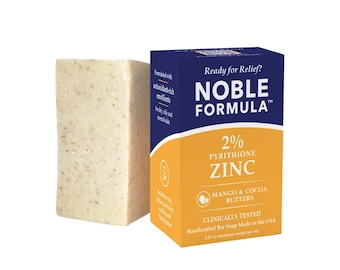 Noble Formula 2% Zinc Pyrithione Bar Soap with Mango Butter, 3.25oz