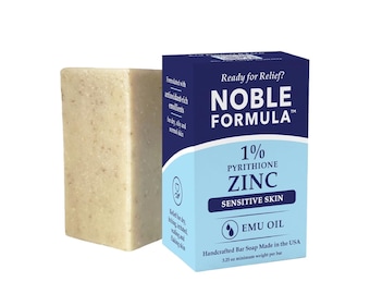 Noble Formula Alise 1% Zinc Pyrithione Bar Soap with Emu Oil, 3.25oz