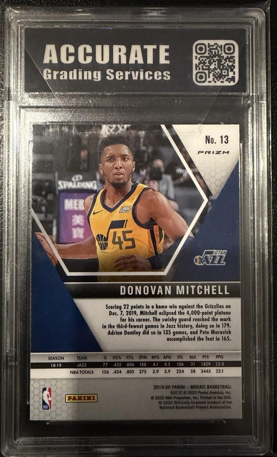 Donovan Mitchell 3 Card Graded Lot ASG Graded 10 Gem Mint Pink