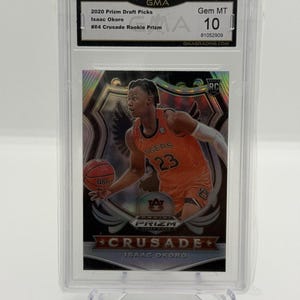 2020-21 Panini Prizm Draft Picks - Crusade #84 Isaac Okoro (RC) Gem Mint 10