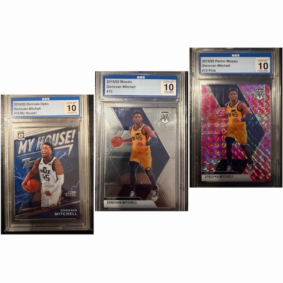 Donovan Mitchell 3 Card Graded Lot ASG Graded 10 Gem Mint Pink