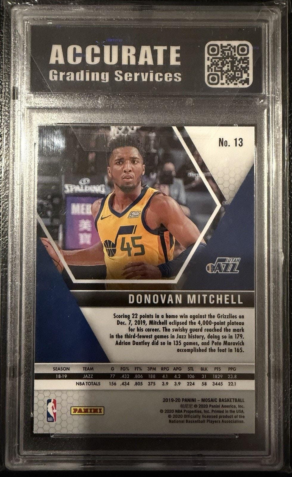 Donovan Mitchell 3 Card Graded Lot ASG Graded 10 Gem Mint Pink