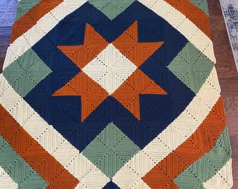 Manta Boho Star- Patrón de crochet