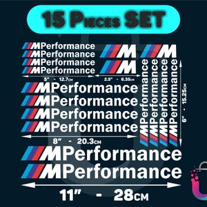 BMW Racing Decals Set of 15 – Premium Vinyl Stickers for Car Body, Hood, Bonnet, Side Skirts | Waterproof | Multicolor