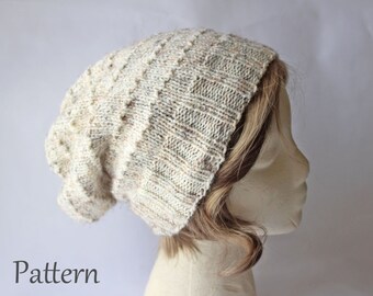 Urban Slouch Knit Beanie Pattern: Worsted Wool (PDF Pattern)