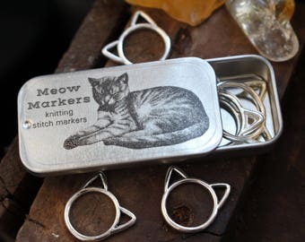 Mama Cat Stitch Markers
