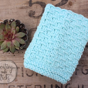 Knitting Pattern- Woven Dishcloth, PDF Downloadable Knitting Pattern, Dishcloth Knitting Instructions, Washcloth