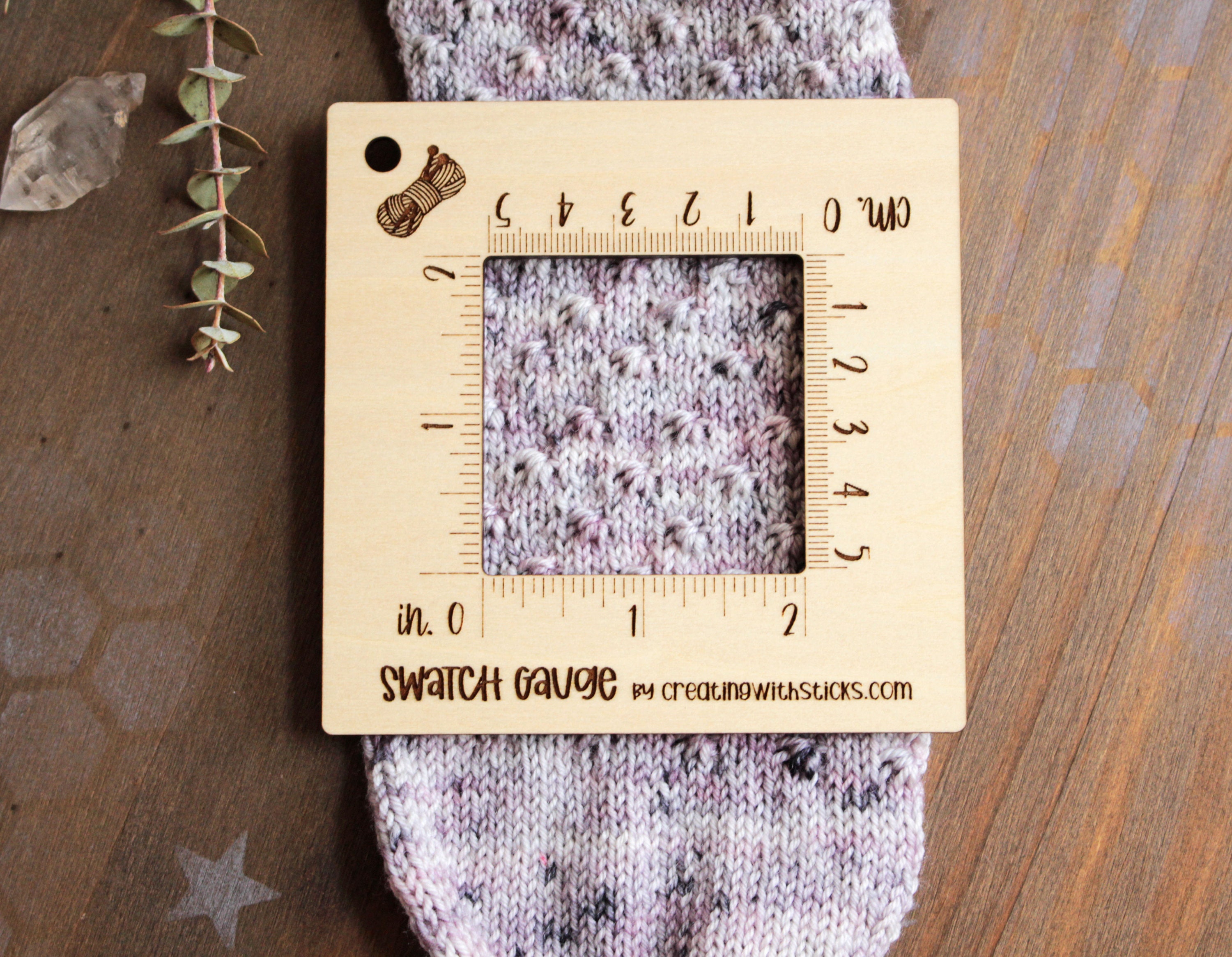 Download Knitting or Crochet Swatch Gauges available in two sizes