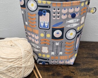 Bol en tissu fait main - Nourriture de camp par Figo Fabrics