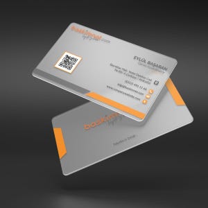 Aangepast transparant visitekaartje met QR-doorzichtige matte plastic kaart voor schoonheidsspecialiste, schoonheidsspecialiste en kleine bedrijven - gepersonaliseerde pvc-visitekaartjes