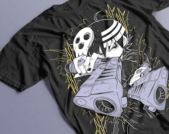 Zieleneter Death the Kid, zieleneter Maka Albarn-shirt - souleater shirt, soul eater t-shirt, anime shirt, anime kleding, maka albarn t-shirt