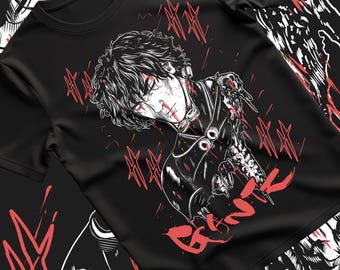 GANTZ アニメTシャツ 厚手コットン ユニセックスTシャツ マンガオタク