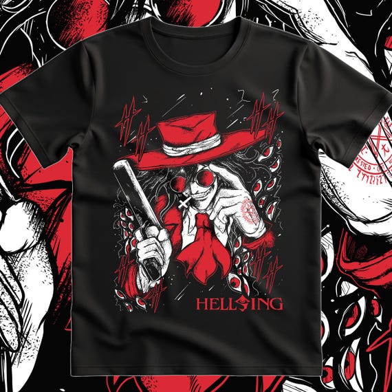 アニメ ヘルシング アーカード ユニセックス Tシャツ、アニメ愛好家の