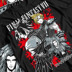 FF7 VII ポートレート プレミアム ユニセックス Tシャツ (ベクター