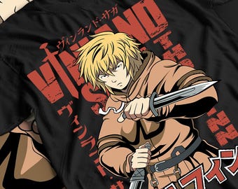 Camiseta unisex de anime Thorfinn, hijo de Thor, de la saga vikinga manga, de anime japonés, regalo personalizado