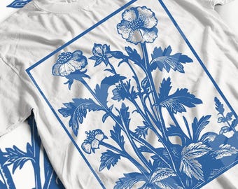 Vintage Wildflowers Graphic Shirt, Comfort Colors, 90s Retro Flowers Tee, Pressed Flowers, Gift For Her, Flower Girl, Screenprint Art Tshirt