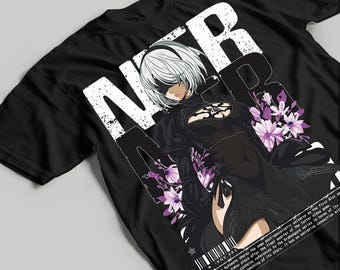 NieR: Automata Tシャツ、ユニセックス サイバーシジリズム ゲーム 