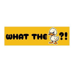 Quirky Duck Bumper Stickers, Fun Car Decals, Humorous Gifts, Outdoor Stickers, Vehicle Accessories, Funny Car Decorations