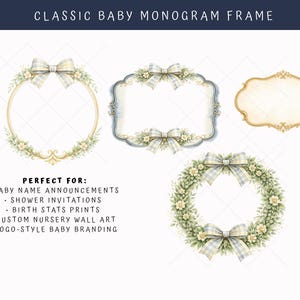 Luxury classic teddy bear PNG bundle with 75 watercolor elements including nursery furniture, baby clothing, toys, wreaths and party decorations in cohesive preppy plaid aesthetic.