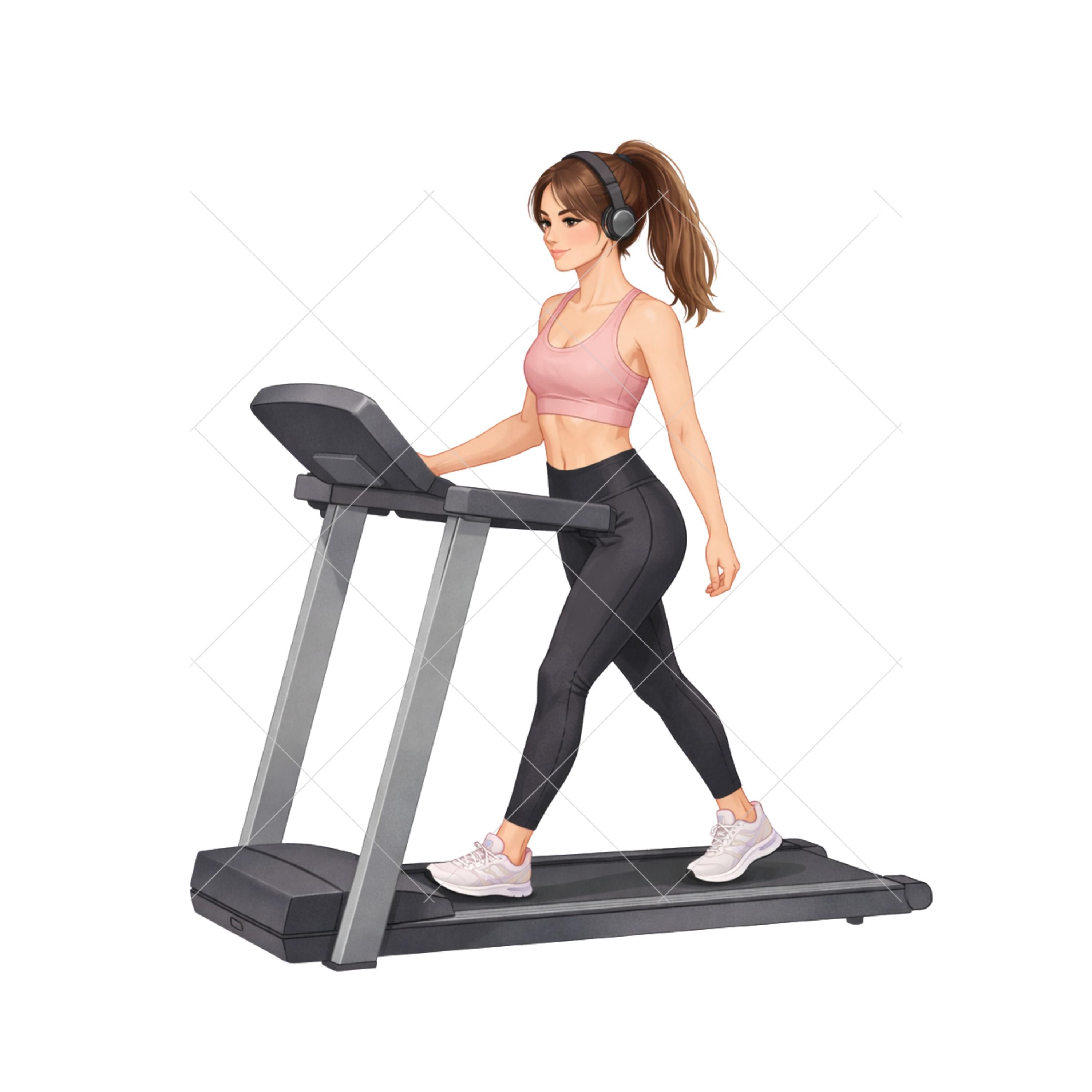 35 Gym Girl Clipart | Fitness PNG Graphics - 300 DPI - Instand Download ...