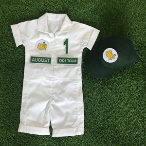 Personalized Kids Golf Caddy Costume - Baby Golf Outfit with Custom Name Perfect for Golf Parties Baby Birthday Matching Family Golf Events