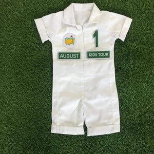 Personalized golf Short Caddy Costume for Baby 1st birthday Uniform Toddler Master Costume