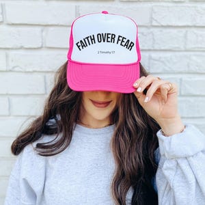 Faith Over Fear Trucker Cap: Inspirational Christian Apparel