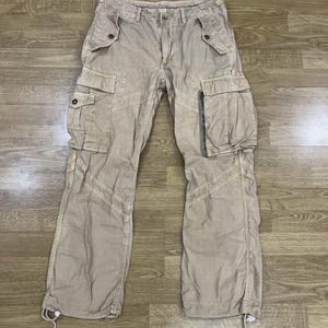 Vintage Polo Ralph Lauren Army Tactial 90s Cargo Pants Beige/Cream