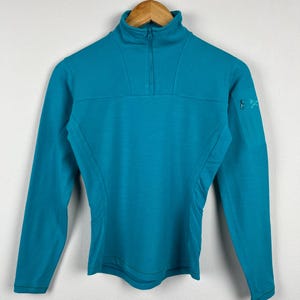 Arc'teryx Womens Merino Wool Base Layer Quarter Zip Top Small Outdoor Hiking Thermal Activewear Ski Midlayer