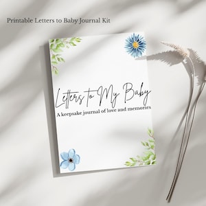 Letters to My Baby Journal: Printable Keepsake Memory Book (PDF Download