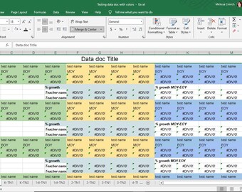 Education Data Doc with Conditional Formatting