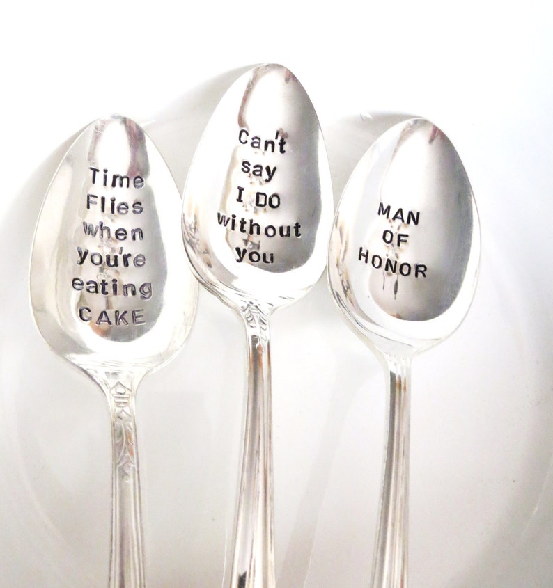 Spoons Wedding Spoons Bridesmaid Maid of Honor Hand Etsy