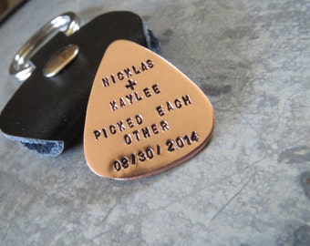 Guitar Pick, Mens Gift, Handstamped, Mens Gift, Weddings, Music Lover, Hand Stamped Guitar Pick, Music, Personalize & Customize Your Own