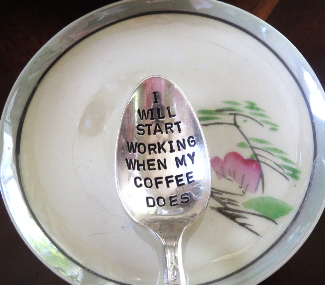 Coffee Spoon Coffee Lover Custom Coffee Spoon Unique Gift Etsy
