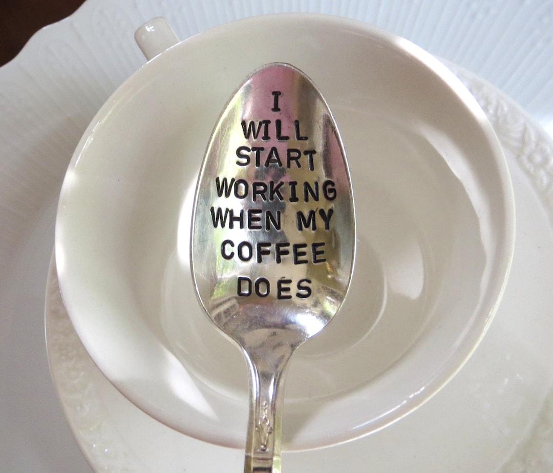 Coffee Spoon Coffee Lover Custom Coffee Spoon Unique Gift Etsy