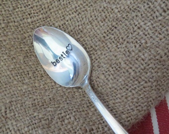 Vintage Silverplate, Teaspoon, Hand Stamped Spoon, Wedding, Celebration Spoon, Ready to Ship