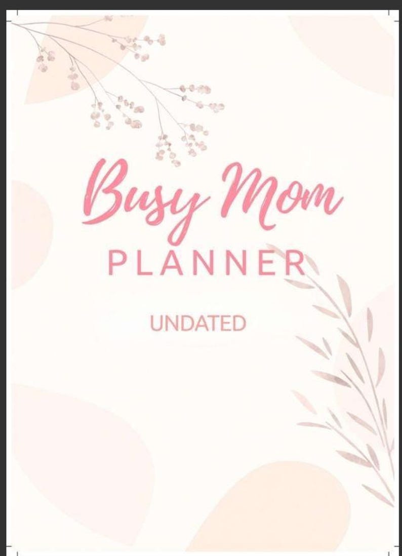 Modern Busy Mom Planner Printable | Undated A4 & US Letter PDF | Daily ...