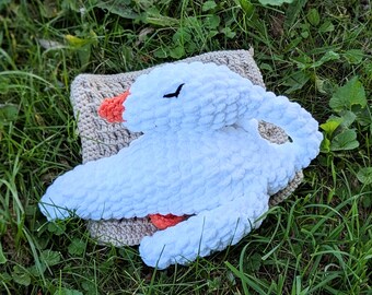 Floppy Neck Goose Plush: Soft Handmade Chenille Stuffed Animal