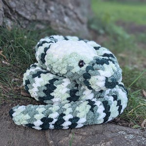 Jumbo Crochet Snake Plush: 48&quot; Handmade Stuffed Reptile Toy
