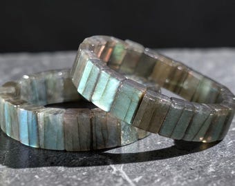Rainbow Sheen Labradorit Mjukt Armband
