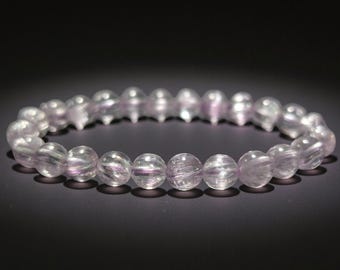 Icy Kunzite Armband, Kattöga Ädelsten, Hjärtchakra Smycken