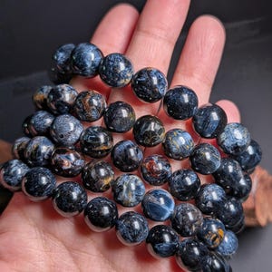 Pulsera de pietersita azul, pulsera de piedra natural con propiedades curativas. imagen 7