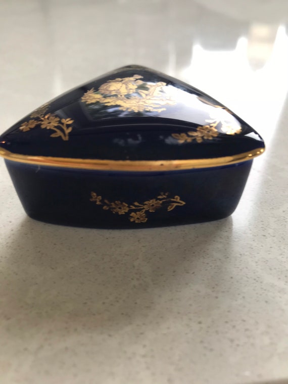 Vintage Limoges France Cobalt Blue & Gold French … - image 9