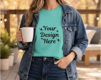 Island Reef Comfort Colors 1717 T-Shirt Mockup |  CC 1717 Lifestyle Tee | Outdoor Lifestyle Mockup (JPG & PNG)