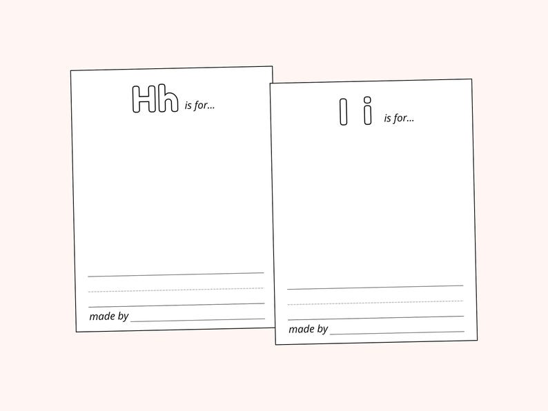 Blank Alphabet Book, Baby's First ABC Book, Baby Shower Activity ...