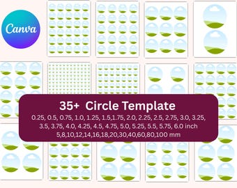 Circle Template Kit: Editable Sticker & Collage Layouts - Canva (Digital Download)