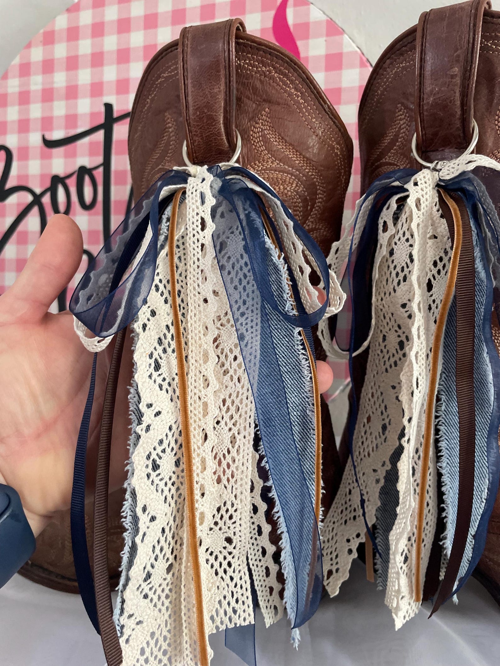 Boot Rivbons For Megan What Can I Make for You? Custom Design Pick Your Ribbon Colors! Boot ...