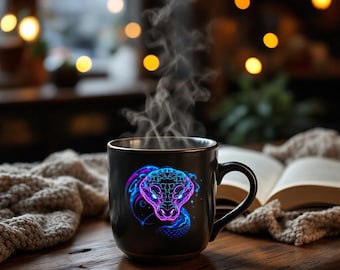Glowing Neon Viper Snake Cobra Clipart (PNG)