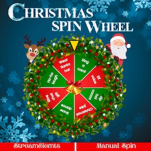 Julsnurrhjulswidget Twitch - StreamElements-widget